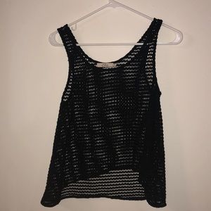 Black mesh tank top